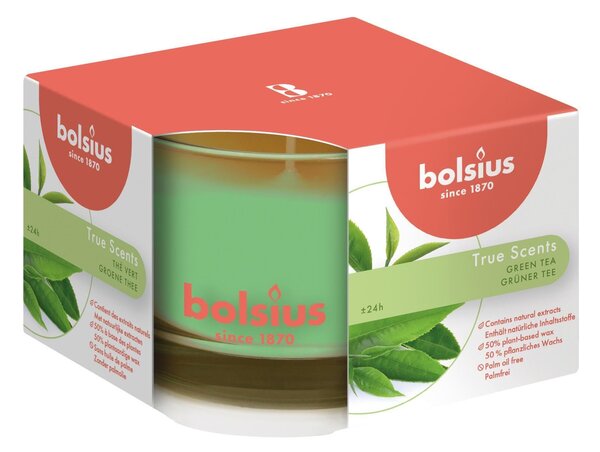 Candela BOLSIUS essenza tea verde Ø 9.2 cm H 6.6 cm, 6 pezzi
