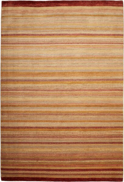 Tappeto Royal Gabbeh Pakistan A Righe Beige Ocra 198x296 Cm