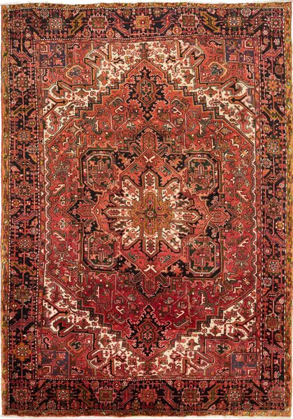 Tappeto Gorawan Persia Medaglione Rosso Nero 230x320 Cm