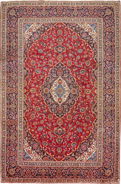 Tappeto Ardakan Persia Medaglione Rosso Blu 245x370 Cm