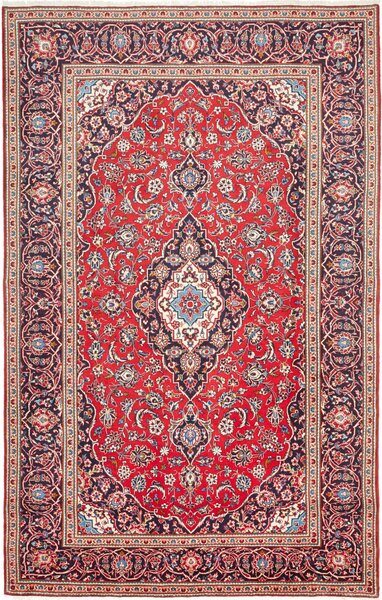 Tappeto Ardakan Persia Medaglione Rosso Blu 296x398 Cm