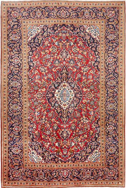 Tappeto Ardakan Persia Medaglione Rosso Blu 200x295 Cm