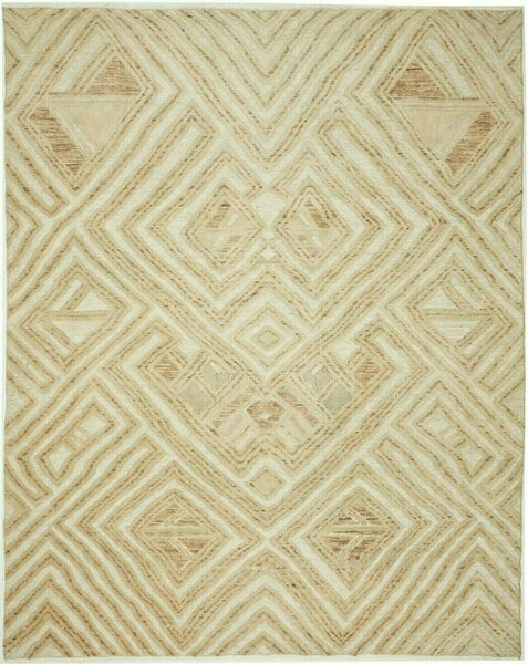 Tappeto Gabbeh Marrakech Persia Geometrico Crema Beige 239x302 Cm