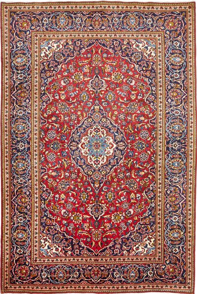 Tappeto Ardakan Persia Medaglione Rosso Blu 200x303 Cm