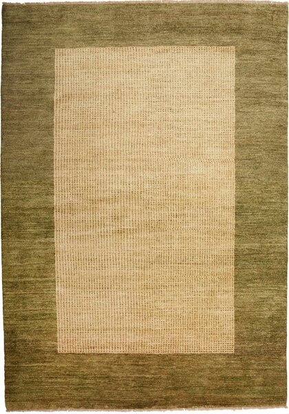 Tappeto Shayan Pakistan Geometrico Beige Verde Oliva 168x235 Cm
