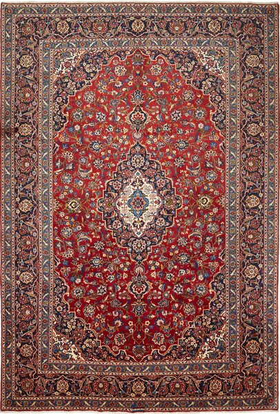 Tappeto Ardakan Persia Medaglione Rosso Blu 268x396 Cm