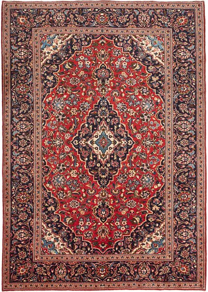 Tappeto Ardakan Persia Medaglione Rosso Blu 208x295 Cm