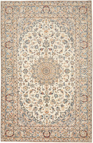 Tappeto Kashan Persia Medaglione Crema Azzurro 200x304 Cm