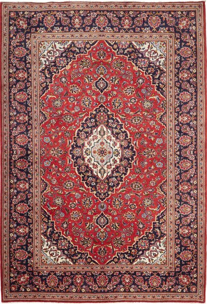 Tappeto Ardakan Persia Medaglione Rosso Blu 205x300 Cm