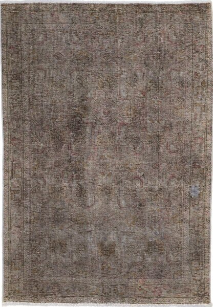 Tappeto Tabriz Persia Astratto Grigio Beige 95x138 Cm