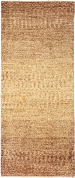 Tappeto Shayan Pakistan Tinta Unita Beige Marrone Sfumato 83x197 Cm