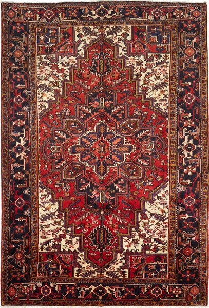 Tappeto Gorawan Persia Geometrico Rosso Blu 206x305 Cm