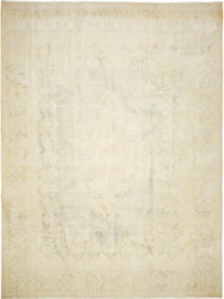 Tappeto Vintage Persia Floreale Avorio Beige Chiaro 305x410 Cm