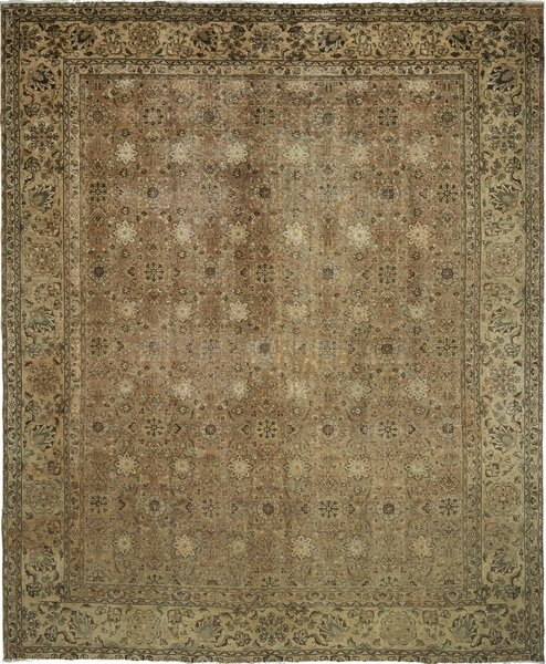 Tappeto Vintage Persia Floreale Beige Marrone Grigio 300x370 Cm
