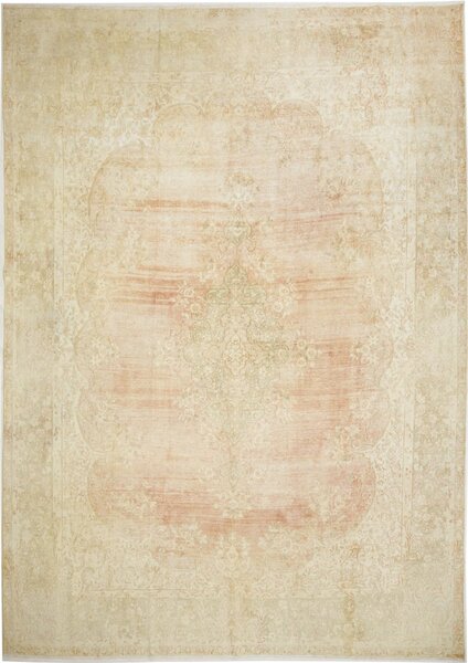 Tappeto Vintage Persia Medaglione Rosa Beige 288x410 Cm