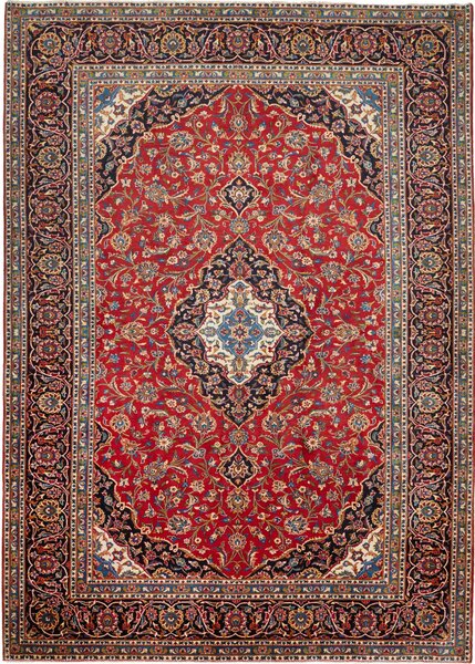 Tappeto Ardakan Persia Medaglione Rosso Blu 248x347 Cm