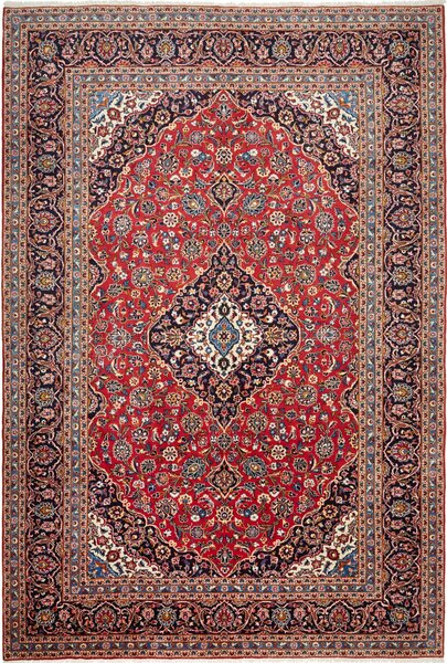 Tappeto Ardakan Persia Medaglione Rosso Blu 250x368 Cm