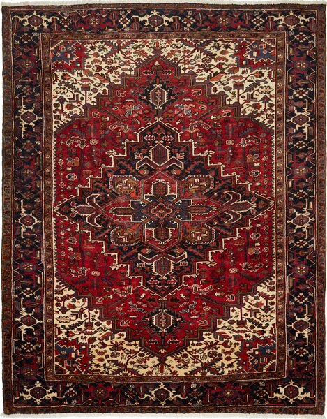 Tappeto Gorawan Persia Medaglione Rosso Blu Scuro 244x308 Cm
