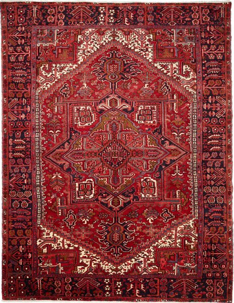 Tappeto Gorawan Persia Medaglione Rosso Blu 250x324 Cm