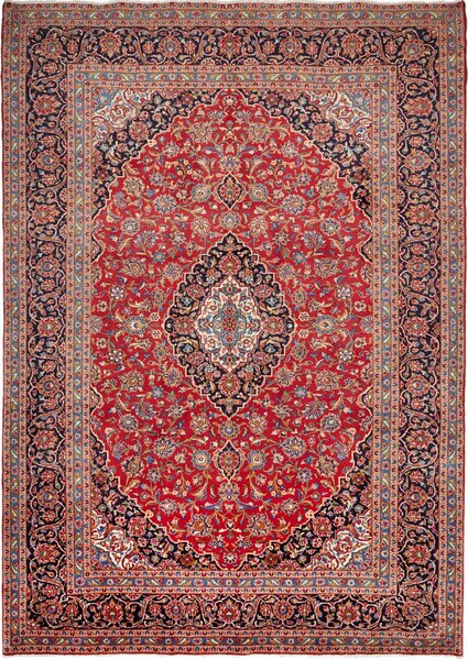 Tappeto Ardakan Persia Medaglione Rosso Blu 250x355 Cm