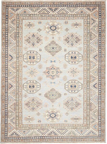 Tappeto Kazak Fine Pakistan Geometrico Azzurro Beige 178x238 Cm