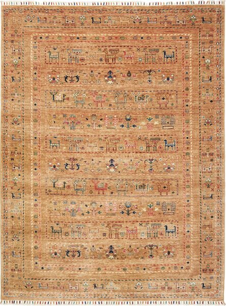 Tappeto Rubin Pakistan Astratto Ocra Terrosa Multicolore 150x196 Cm