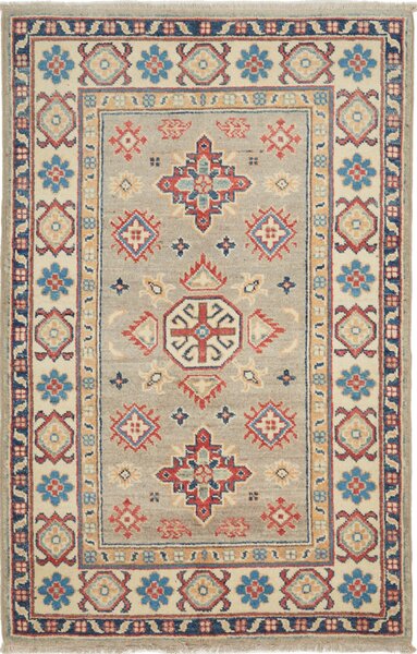 Tappeto Kazak Afghanistan Astratto Beige Rosso 83x125 Cm