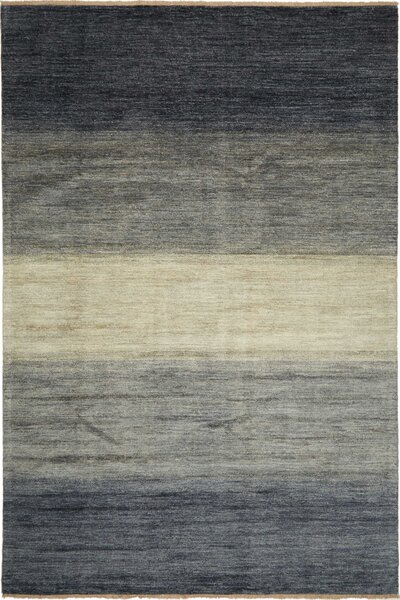 Tappeto Shayan Pakistan Astratto Blu Grigio Beige 198x299 Cm