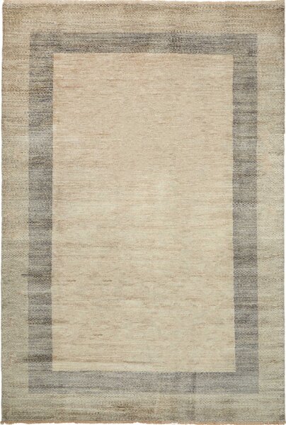 Tappeto Shayan Pakistan Geometrico Beige E Grigio 199x298 Cm