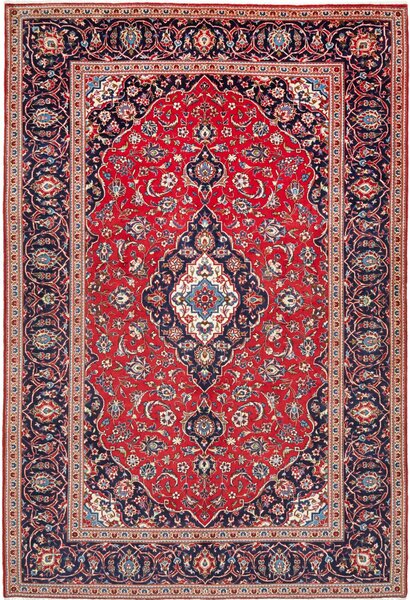 Tappeto Ardakan Persia Medaglione Rosso Blu 200x296 Cm
