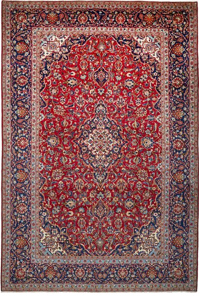 Tappeto Ardakan Persia Medaglione Rosso Blu 240x360 Cm