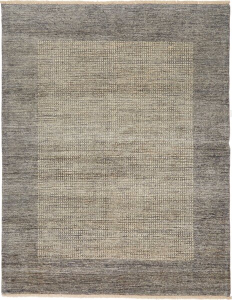 Tappeto Shayan Pakistan Tinta Unita Grigio Beige 156x199 Cm
