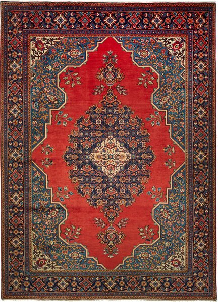 Tappeto Wiss Persia Medaglione Rosso Blu 270x380 Cm
