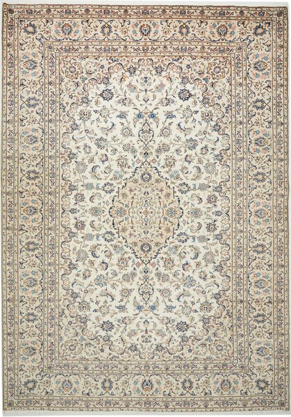 Tappeto Kashan Persia Medaglione Avorio Blu 240x340 Cm