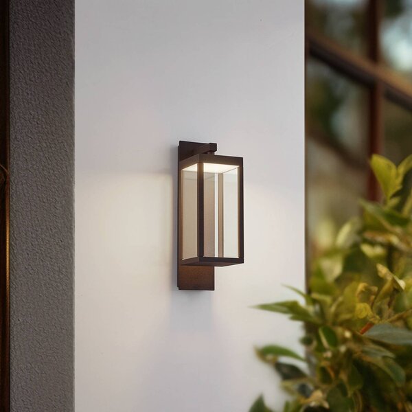 Applique da esterni a LED Ferdinand Lucande, Marrone / Ruggine, Alluminio, Moderno, Applique LED da esterni