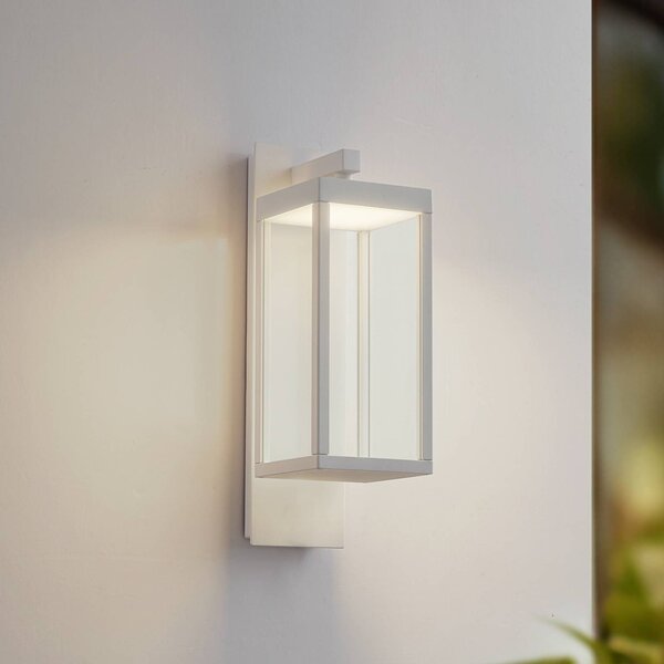 Applique da esterni a LED Ferdinand Lucande, Bianco / Opale, Alluminio, Moderno, Applique LED da esterni