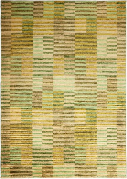 Tappeto Barjesta Pakistan Astratto Verde Beige 171x243 Cm