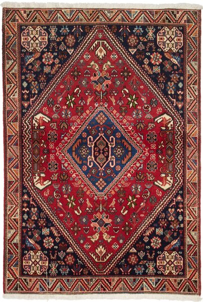 Tappeto Abadeh Persia Geometrico Rosso Blu 98x144 Cm