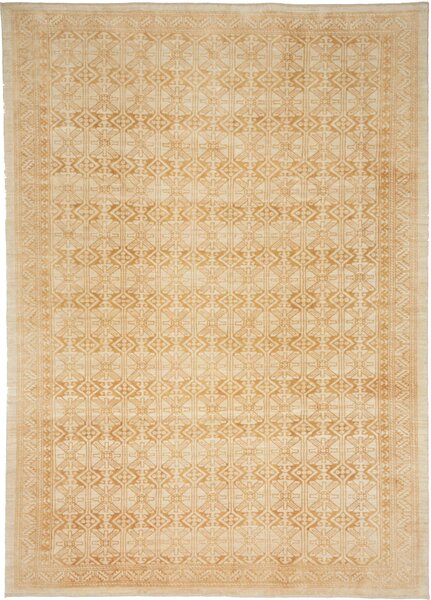 Tappeto Shayan Fine Pakistan Geometrico Crema Zafferano 206x287 Cm