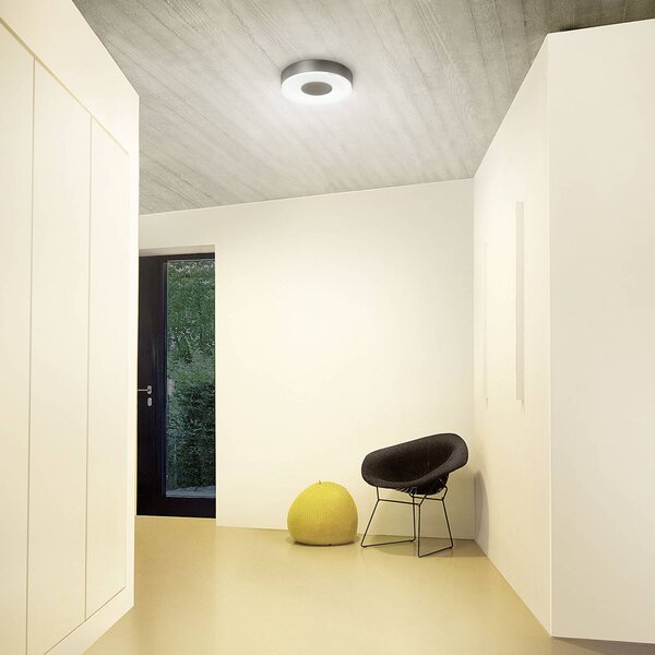 STEINEL Plafoniera con sensore di movimento RS 200 SC, dimmerabile, Nero, Bagno, Alluminio, Moderno, Plafoniera
