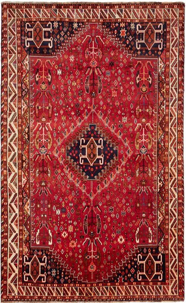 Tappeto Shiraz Persia Geometrico Rosso Blu 172x280 Cm