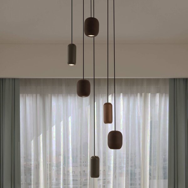 Lampada a sospensione Narion Lucande, dimmerabile, Multicolore, Soggiorno / Sala da pranzo, Metallo, Moderno, Lampada a sospensione