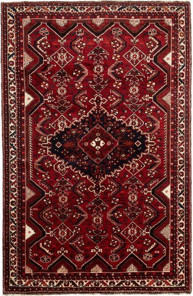 Tappeto Shiraz Persia Geometrico Rosso Blu 169x264 Cm