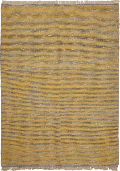 Tappeto Kilim Persia Geometrico Giallo Ocra Grigio 174x244 Cm