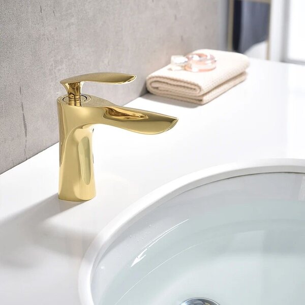 Rubinetto da lavabo Rea Orbit Gold Low