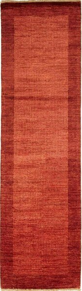 Tappeto Shayan Pakistan Astratto Rosso Terracotta Mattone 73x205 Cm