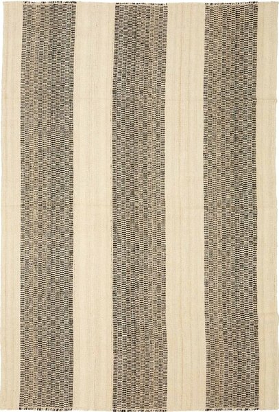 Tappeto Kilim Persia Astratto Nero Sabbia 170x250 Cm