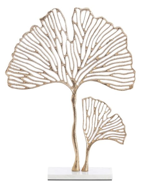 Statuetta in metallo (altezza 48 cm) Leaf - Light & Living