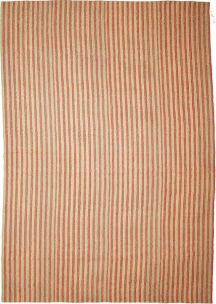 Tappeto Kilim Persia A Righe Salmone Crema 211x300 Cm
