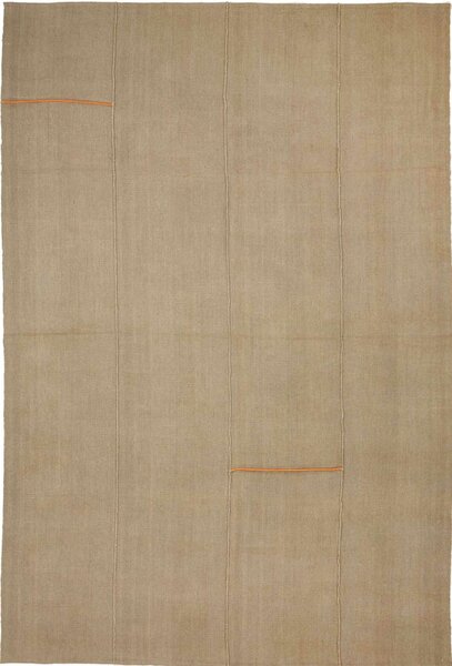 Tappeto Kilim Persia Tinta Unita Beige Arancio 200x295 Cm